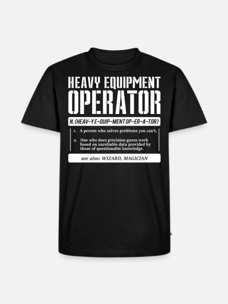Excavator driver - Men's Premium Organic T-Shirt - black