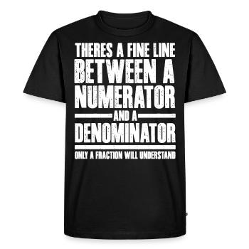 Mathématiciens, Mathématiques, Mathématiques - T-shirt Premium bio Homme - noir - Devant - Nico (187cm)