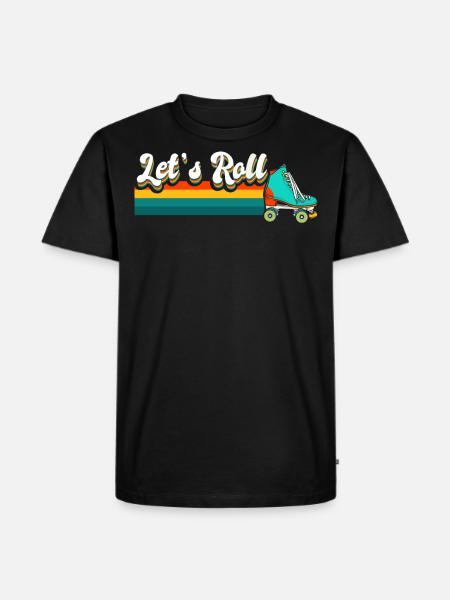 Roller skate, roller skater, skate - Men's Premium Organic T-Shirt - black