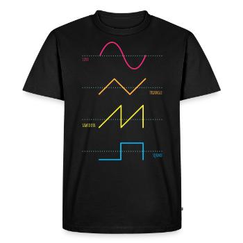 Synthétiseur Audiowaves Analogique Numérique - T-shirt Premium bio Homme - noir - Devant - Nico (187cm)