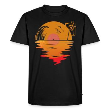 Disque vinyle Sunrise, Audiophiles - T-shirt Premium bio Homme - noir - Devant - Nico (187cm)