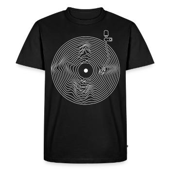Vinyl Draws Audiophile Music Record - Men's Premium Organic T-Shirt - black - Front - Nico (187cm)
