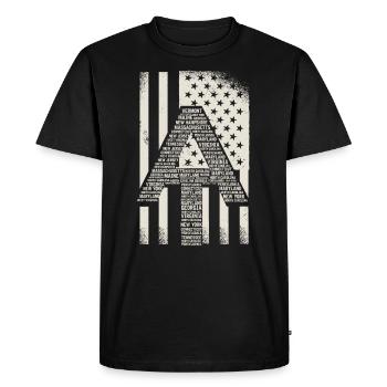 Sentier des Appalaches par les randonneurs, Parc national des États-Unis - T-shirt Premium bio Homme - noir - Devant - Nico (187cm)