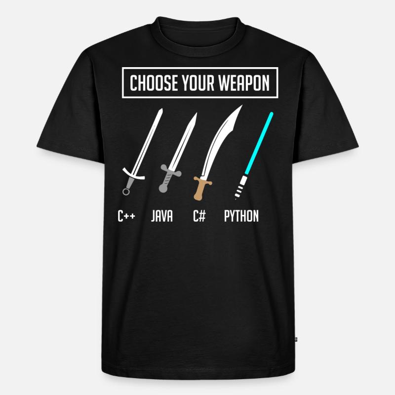 Python-Programmierung, Programmierer Python-Code - Männer Premium Bio T-Shirt - Schwarz