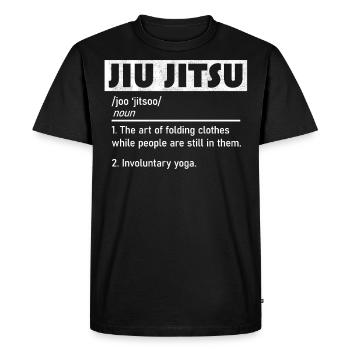Jiu Jitsu Funny Definition - Men's Premium Organic T-Shirt - black - Front - Nico (187cm)