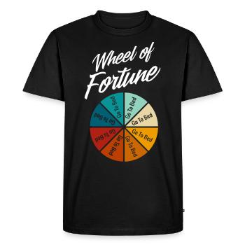 Wheel of Fortune, Go to Bed - Men's Premium Organic T-Shirt - black - Front - Nico (187cm)