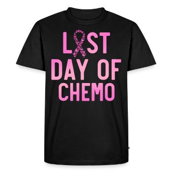 Dernier jour de chimio, sensibilisation au cancer - T-shirt Premium bio Homme - noir - Devant - Nico (187cm)