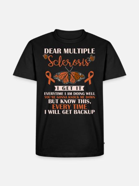 Multiple Sklerosebewusstsein, MS - Männer Premium Bio T-Shirt - Schwarz