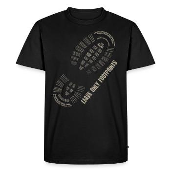 Ne laissez que des empreintes de pas, amoureux de la nature - T-shirt Premium bio Homme - noir - Devant - Nico (187cm)
