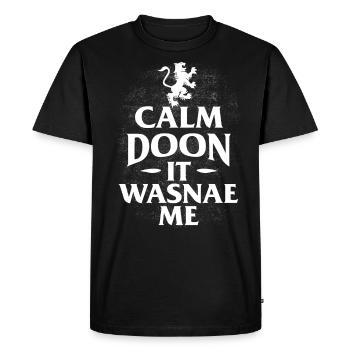 Calmed Es, Essna, Écossais, Écossais - T-shirt Premium bio Homme - noir - Devant - Nico (187cm)