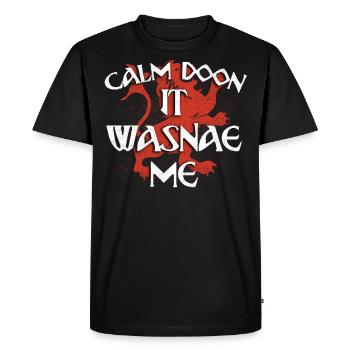Calmed Es, Essna, Écossais, Écossais - T-shirt Premium bio Homme - noir - Devant - Nico (187cm)