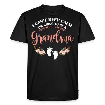 I can't stay calm, I'm going to be grandma - Men's Premium Organic T-Shirt - black - Front - Nico (187cm)