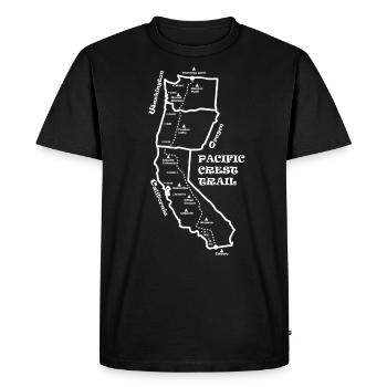 Pacific Crest Trail, Randonnée pédestre - T-shirt Premium bio Homme - noir - Devant - Nico (187cm)