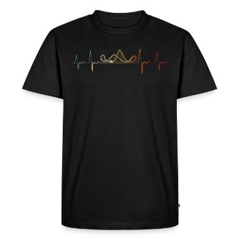 Montagnes russes, parc à thème - T-shirt Premium bio Homme - noir - Devant - Nico (187cm)