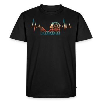 Montagnes russes, parc à thème - T-shirt Premium bio Homme - noir - Devant - Nico (187cm)