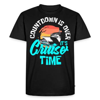 Croisière, navires, vacances sur un navire - T-shirt Premium bio Homme - noir - Devant - Nico (187cm)