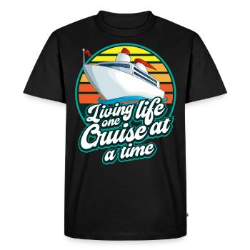 Croisière, navires, vacances sur un navire - T-shirt Premium bio Homme - noir - Devant - Nico (187cm)