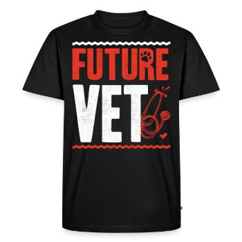Futur vétérinaire, vétérinaire - T-shirt Premium bio Homme - noir - Devant - Nico (187cm)