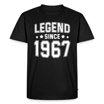 Legend since 1967 - Men's Premium Organic T-Shirt - black - Front - Nico (187cm)