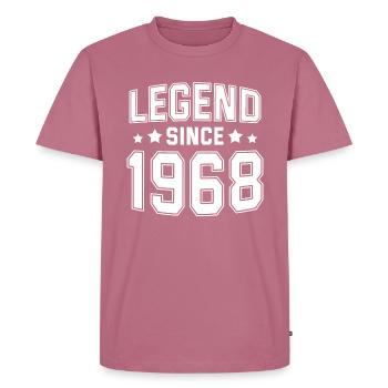 Legende seit 1968 - Männer Premium Bio T-Shirt - Mauve - Vorne - Nico (187cm)