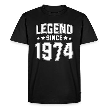 Legend since 1974 - T-shirt Premium bio Homme - noir - Devant - Nico (187cm)