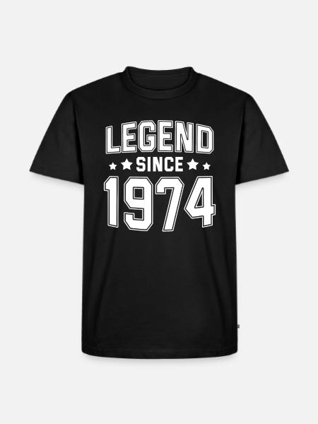 Legend since 1974 - Men's Premium Organic T-Shirt - black