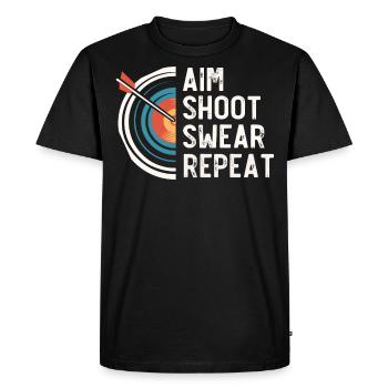 Tir à l’arc, Archer, Arcs, Arcs - T-shirt Premium bio Homme - noir - Devant - Nico (187cm)
