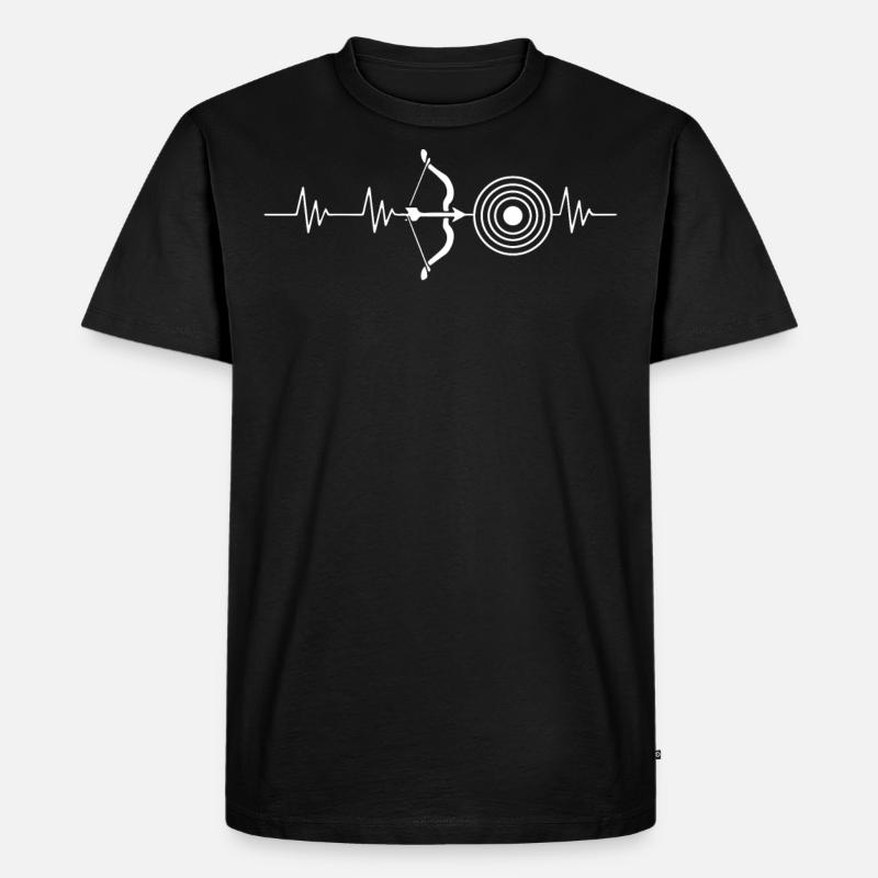 Bogenschießen, Bogenschütze, Bögen, Bogen - Männer Premium Bio T-Shirt - Schwarz