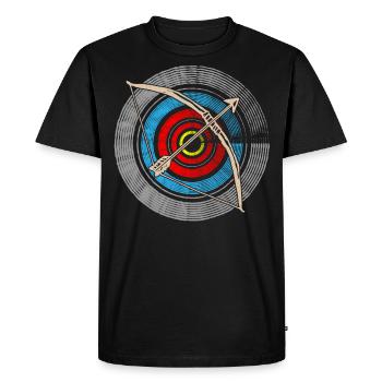 Tir à l’arc, Archer, Arcs, Arcs - T-shirt Premium bio Homme - noir - Devant - Nico (187cm)