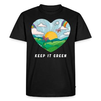 Le Jour de la Terre Sauvez la planète tous les jours - T-shirt Premium bio Homme - noir - Devant - Nico (187cm)