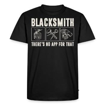 Forgeron, Forgeron - T-shirt Premium bio Homme - noir - Devant - Nico (187cm)