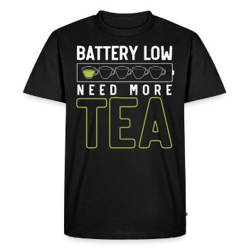 Amateurs de thé, thé, buveurs de thé - T-shirt Premium bio Homme - noir - Devant - Nico (187cm)
