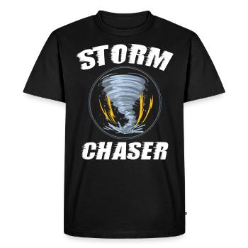 Storm Chaser, Twister Wind, - T-shirt Premium bio Homme - noir - Devant - Nico (187cm)