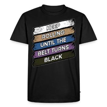 Ceinture noire BJJ - T-shirt Premium bio Homme - noir - Devant - Nico (187cm)