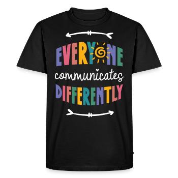 Autism communication, autism awareness - Men's Premium Organic T-Shirt - black - Front - Nico (187cm)