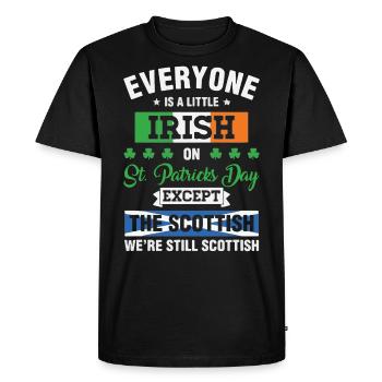 IRLANDAIS le jour de la Saint-Patrick sauf les Écossais - T-shirt Premium bio Homme - noir - Devant - Nico (187cm)