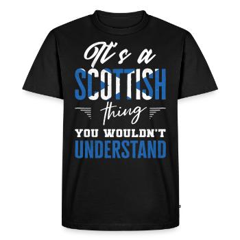 Scottish, Scottish Heritage, Écosse - T-shirt Premium bio Homme - noir - Devant - Nico (187cm)