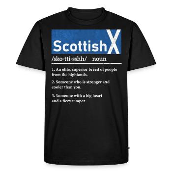 Scottish, Scottish Heritage, Écosse - T-shirt Premium bio Homme - noir - Devant - Nico (187cm)