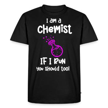 Chimiste, professeur de chimie, chimie - T-shirt Premium bio Homme - noir - Devant - Nico (187cm)