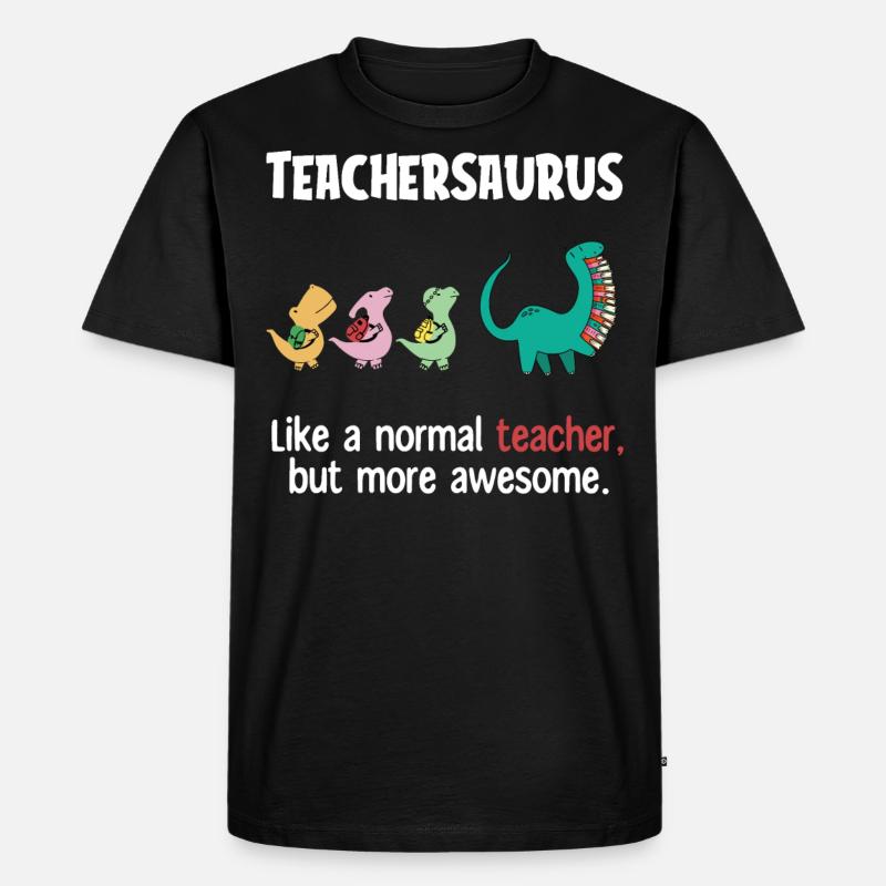 Ssaurus de l’enseignant, Enseignant - T-shirt Premium bio Homme - noir