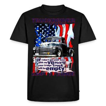 V8 Brummi livre réfrigérateur bière froide - T-shirt Premium bio Homme - noir - Devant - Nico (187cm)