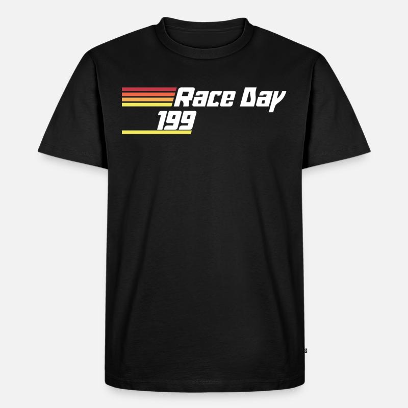 Raceday - Männer Premium Bio T-Shirt - Schwarz