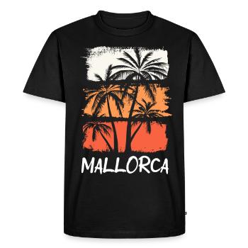 Majorque Summer Sun Beach Sea Palms Party - T-shirt Premium bio Homme - noir - Devant - Nico (187cm)