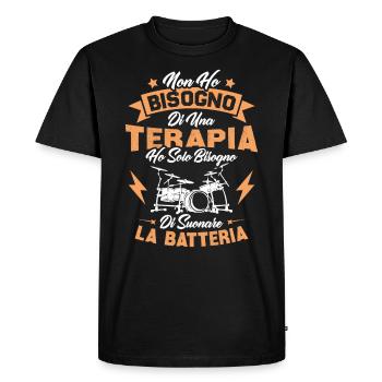 J'ai juste besoin de jouer de la batterie - T-shirt Premium bio Homme - noir - Devant - Nico (187cm)