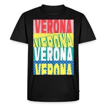 Vérone Italie Ville Font Skyline Home Vacances - T-shirt Premium bio Homme - noir - Devant - Nico (187cm)