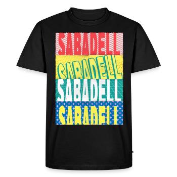Sabadell Spain City Font Skyline Home - Men's Premium Organic T-Shirt - black - Front - Nico (187cm)