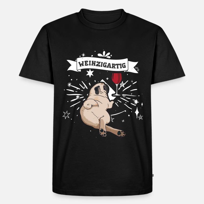 Weinzigartig - Männer Premium Bio T-Shirt - Schwarz