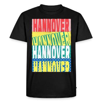 Hanovre Allemagne City Font Skyline Accueil - T-shirt Premium bio Homme - noir - Devant - Nico (187cm)