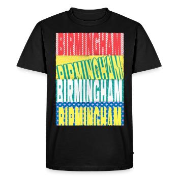 Birmingham Angleterre UK City Font Skyline Accueil - T-shirt Premium bio Homme - noir - Devant - Nico (187cm)
