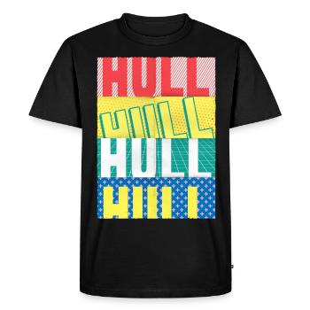 Hull England UK City Font Skyline Home - Men's Premium Organic T-Shirt - black - Front - Nico (187cm)